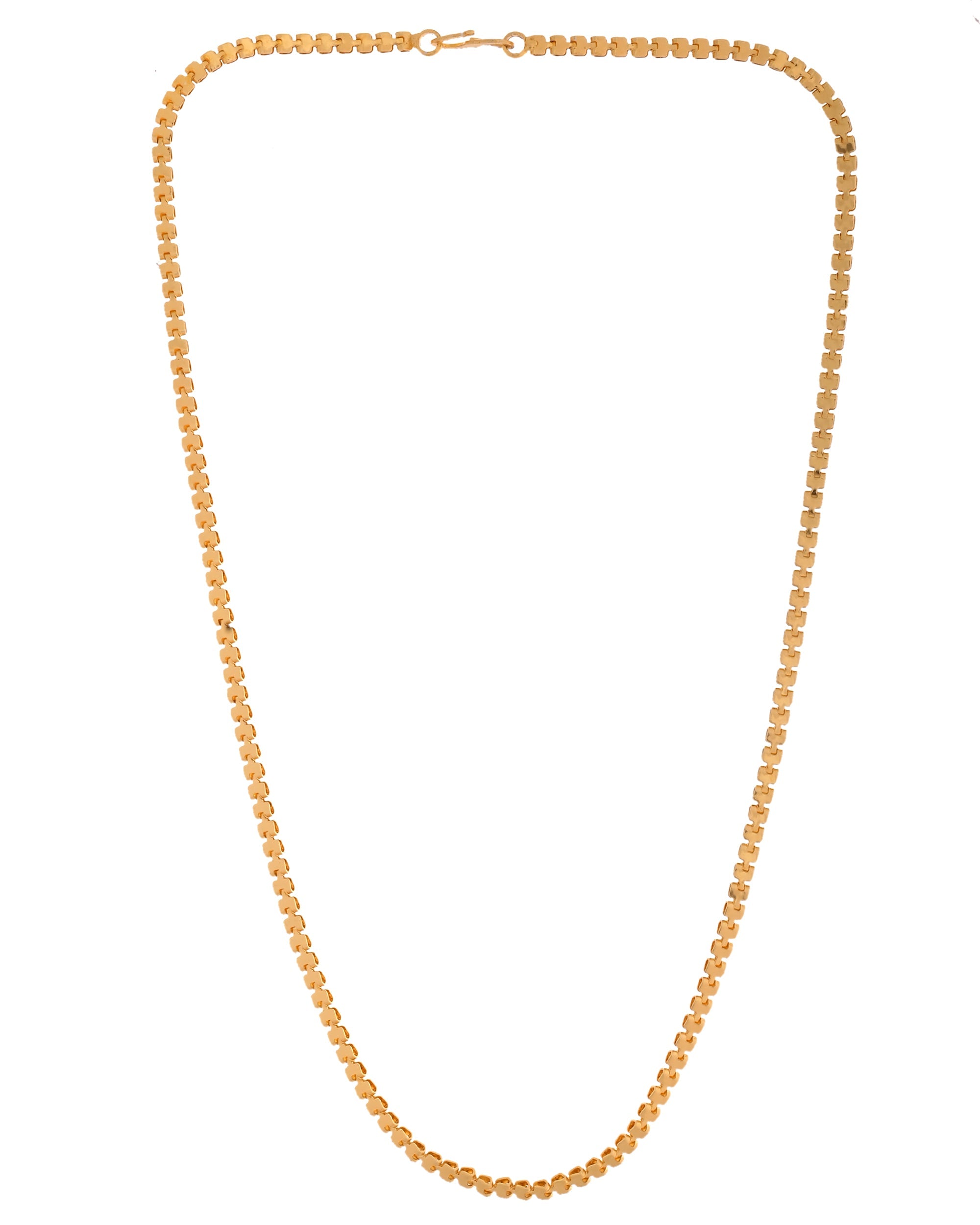 VOJ Women Gold Polished Classic Linked Chain - Distacart