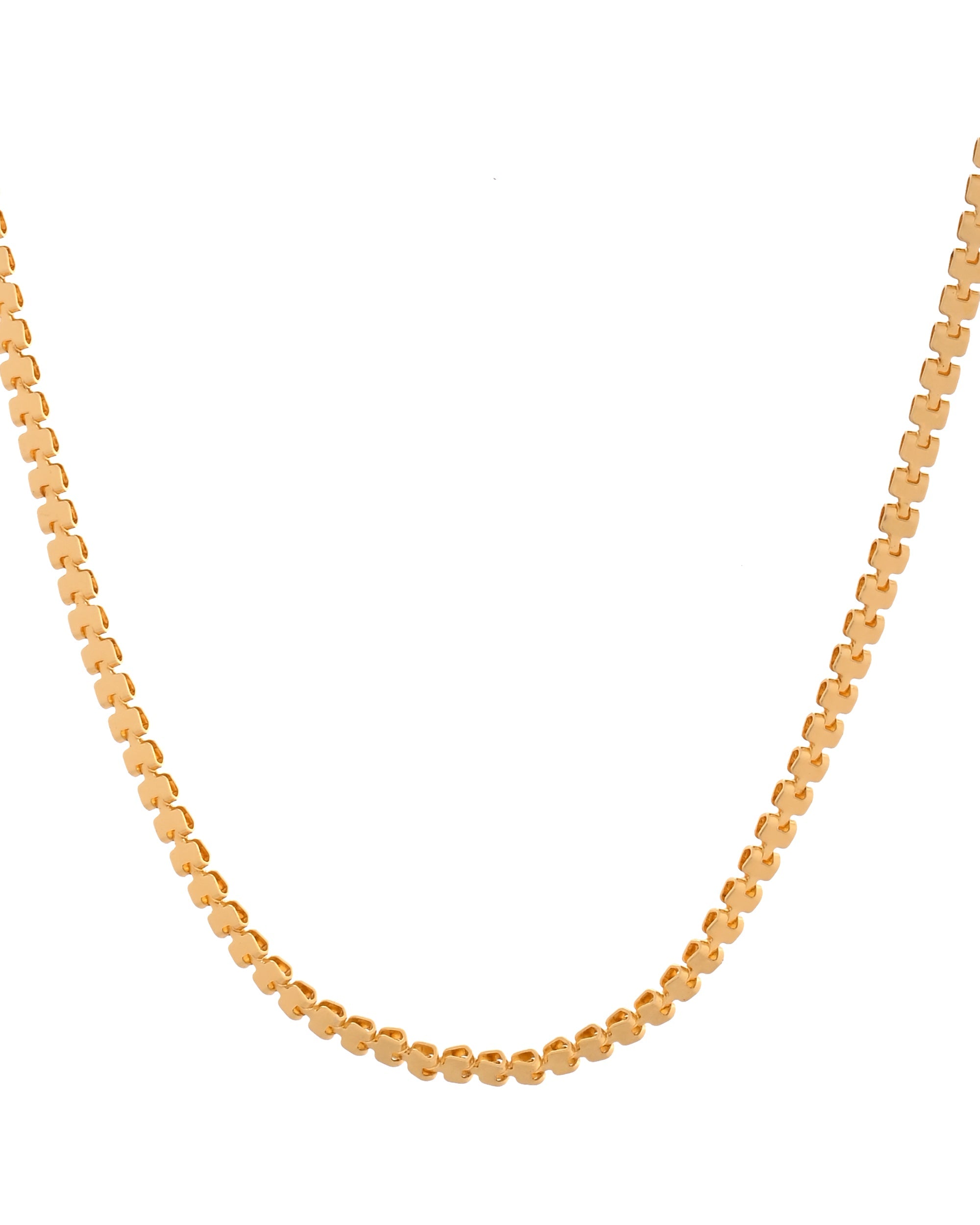 VOJ Women Gold Polished Classic Linked Chain - Distacart