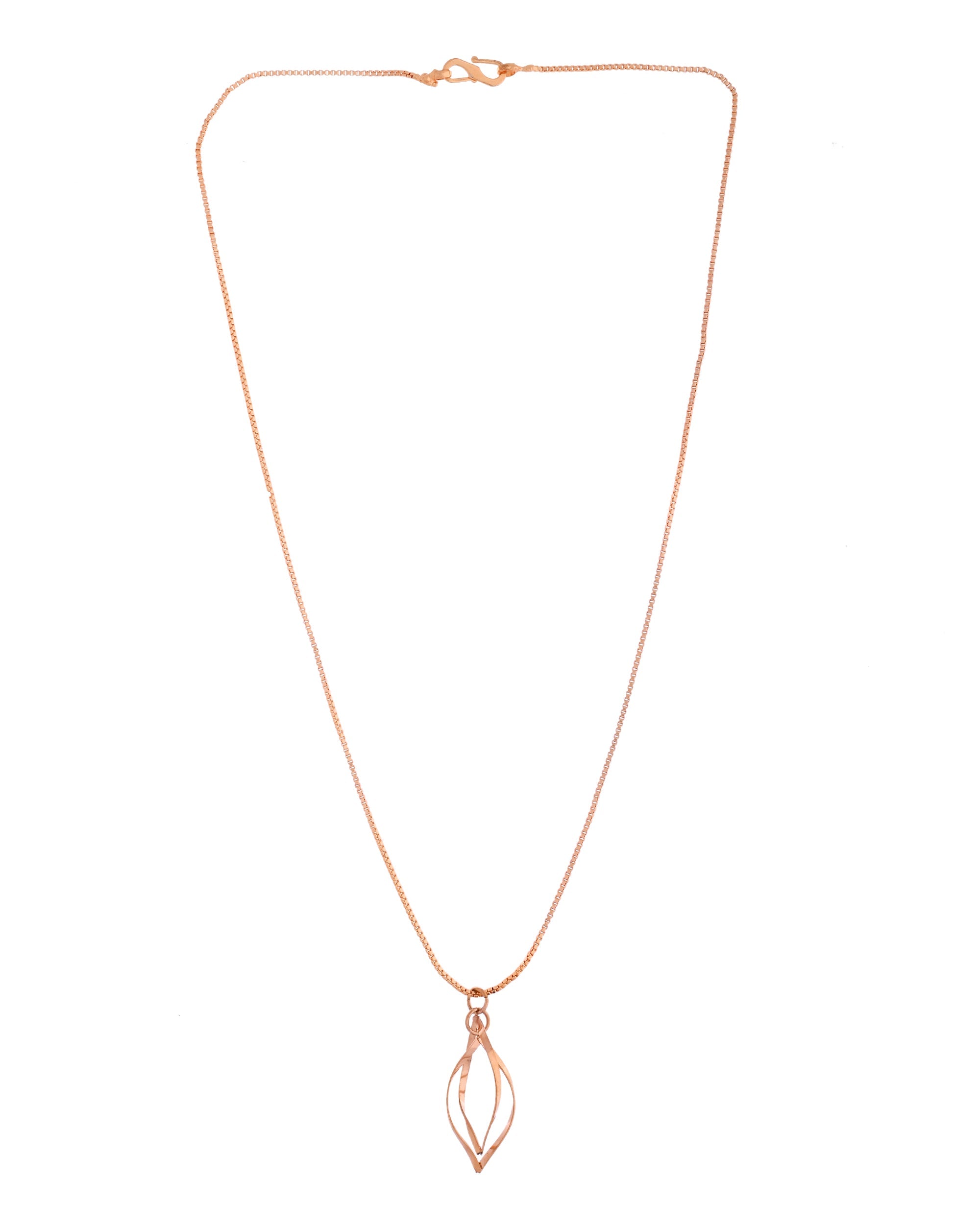 VOJ Rose Gold Polished Chain With Designer Pendant - Distacart