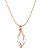 VOJ Rose Gold Polished Chain With Designer Pendant - Distacart