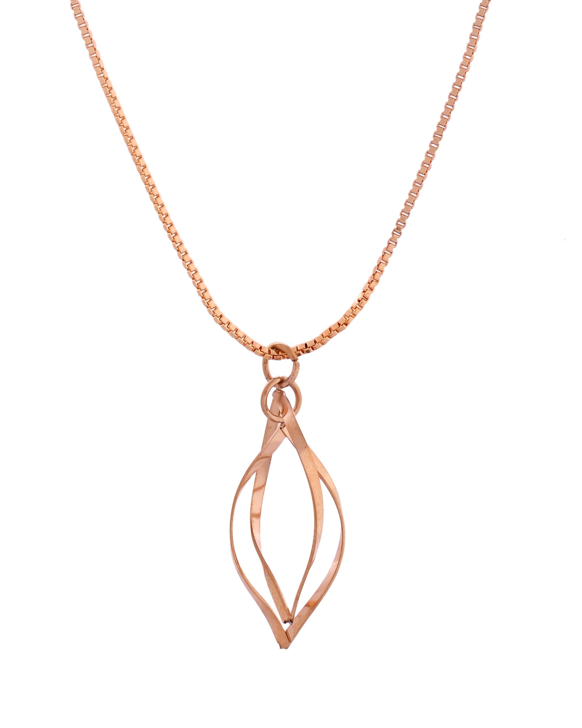 VOJ Rose Gold Polished Chain With Designer Pendant - Distacart