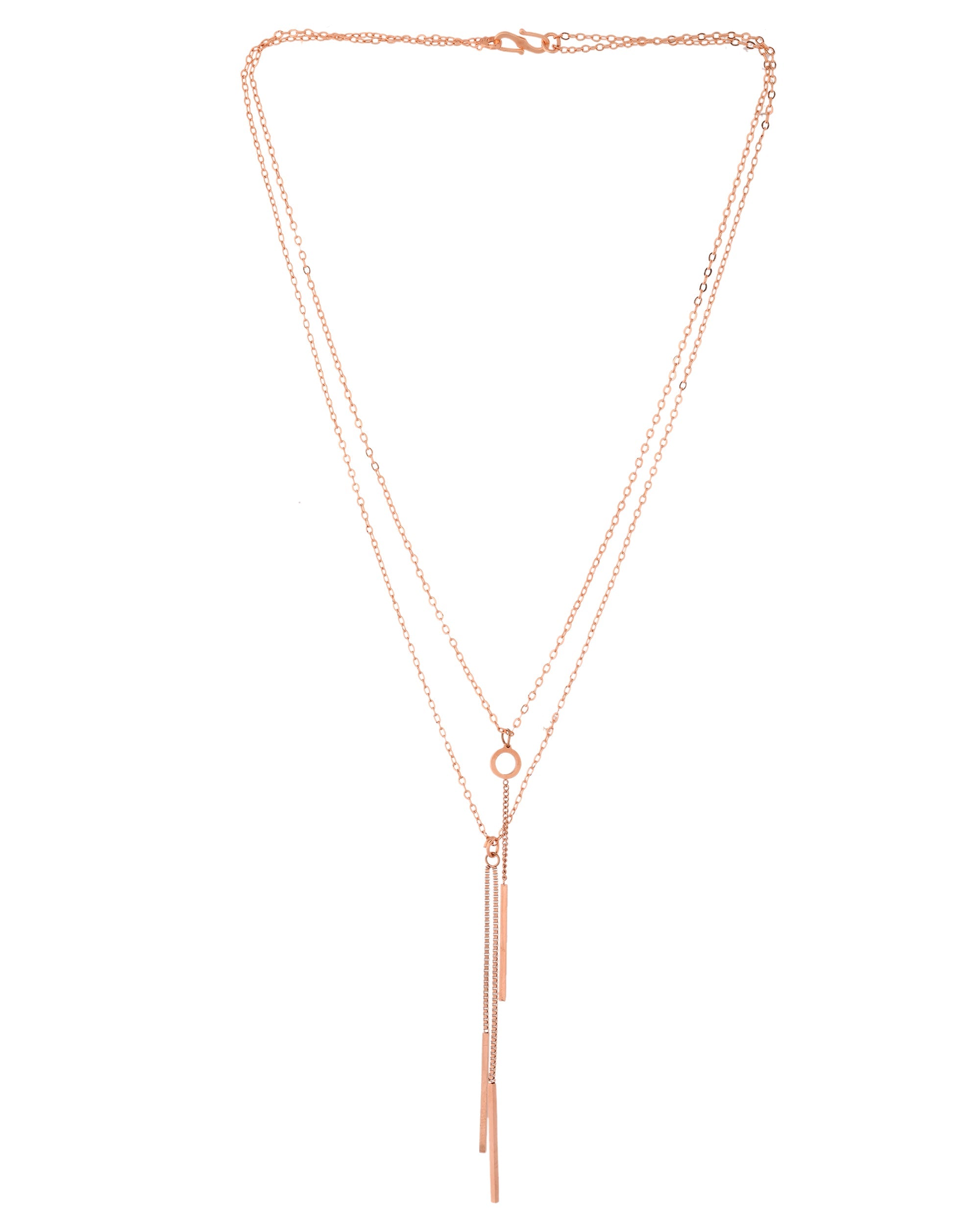 VOJ Gold Polished Multi Layer Designer Chain - Distacart