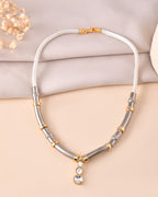 VOJ Silver Plated Elegant Stainless Steel Designer Necklace