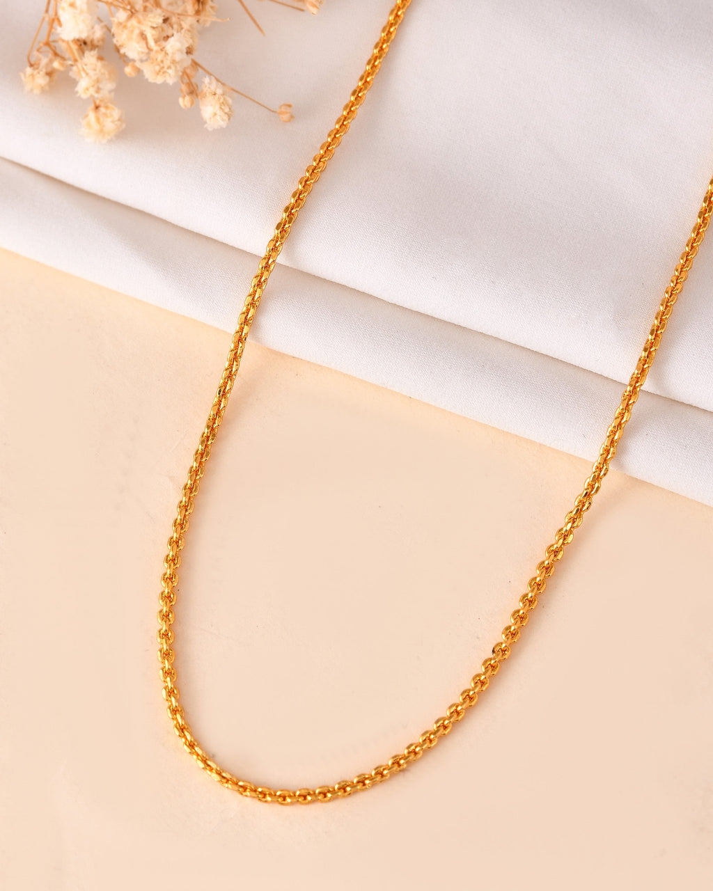 VOJ Gold Polished Women Stainless Steel Classic Chain - Distacart