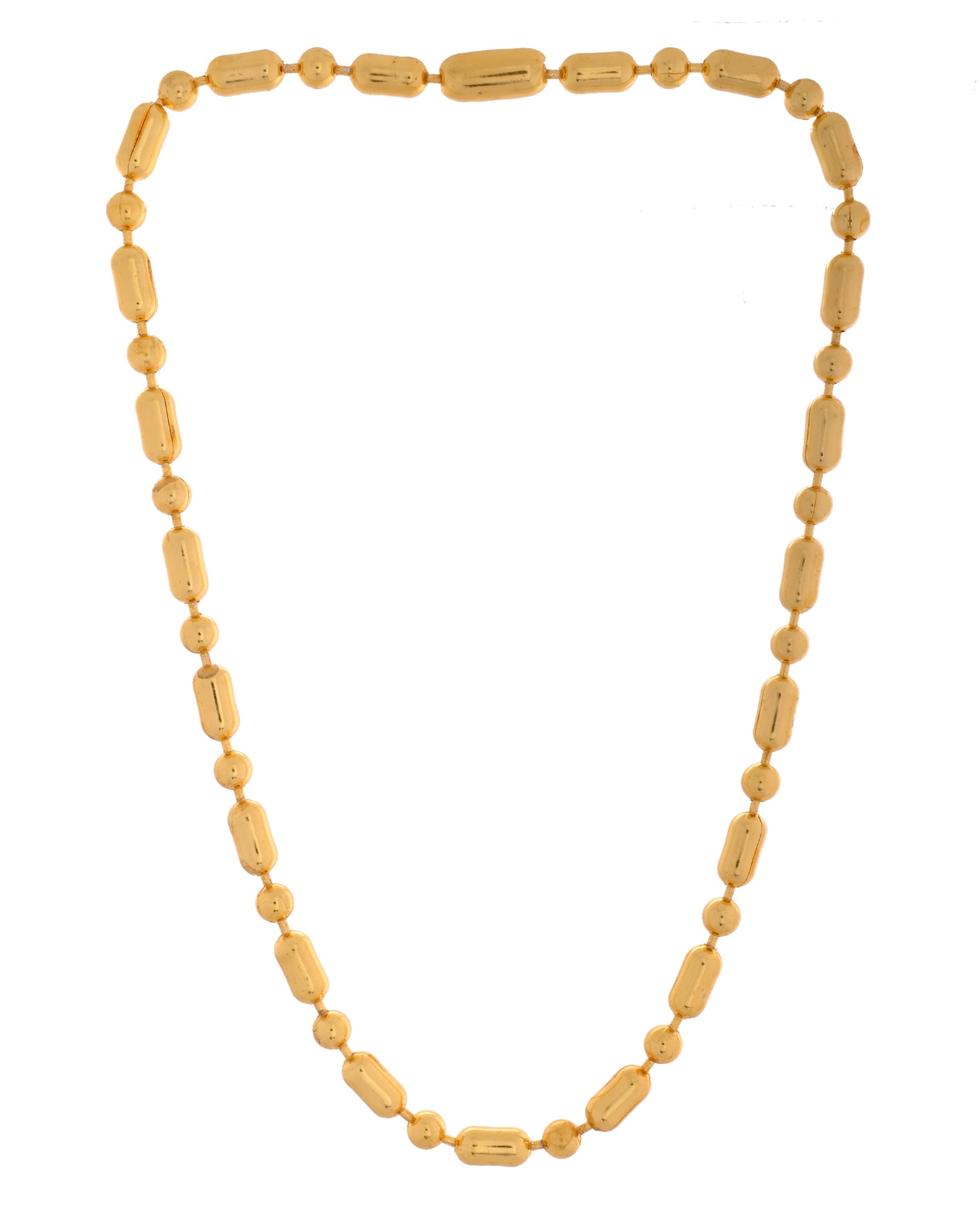 VOJ Men Gold Polished Drop Studded Elegant Chain - Distacart