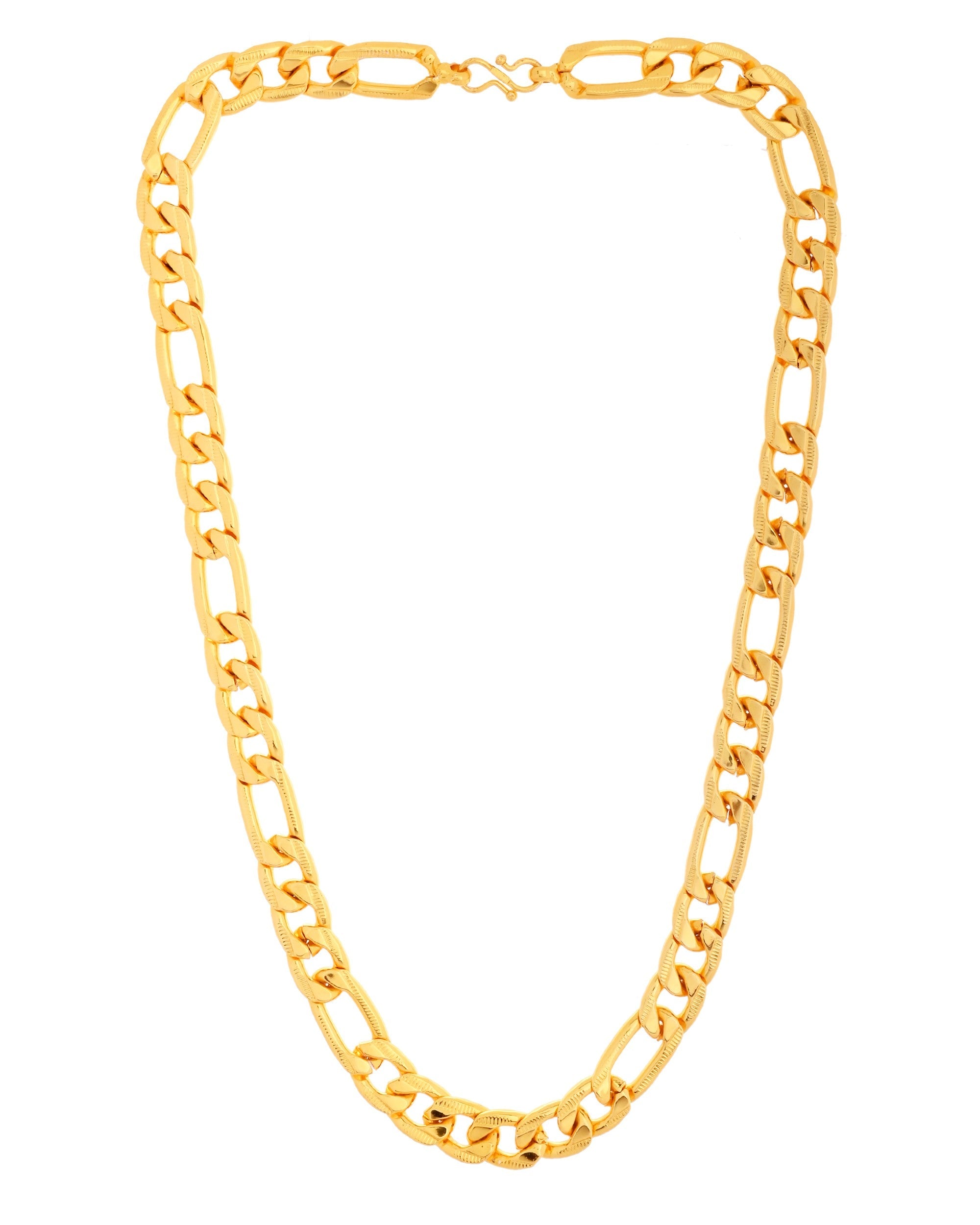 VOJ Men Gold Polished Link Classic Designer Linked Chain - Distacart