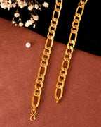 VOJ Men Gold Polished Link Classic Designer Linked Chain - Distacart
