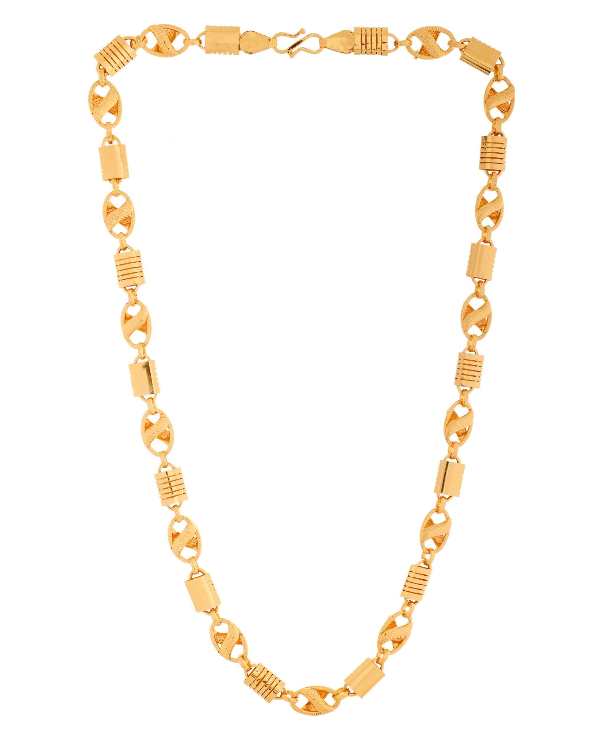 VOJ Men Designer Stainless Steel Gold Polished Chain - Distacart
