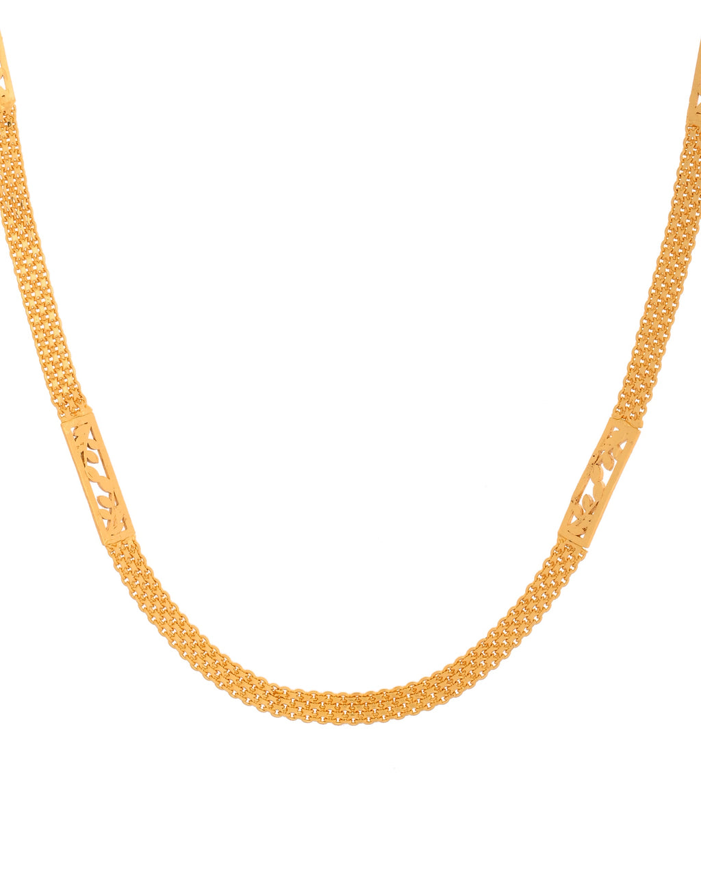 VOJ Men Designer Stainless Steel Gold Polished Classic Chain - Distacart