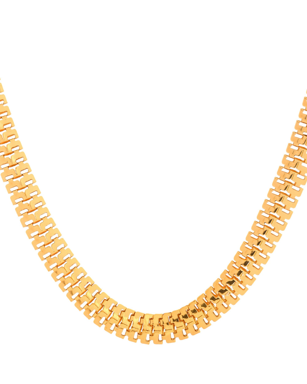 VOJ Stainless Steel Men Gold Polished Thick Chain - Distacart