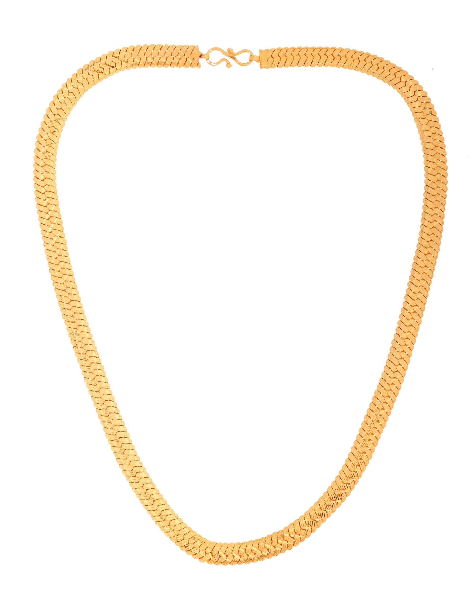 VOJ Gold Polished Minimal Chain For Men - Distacart