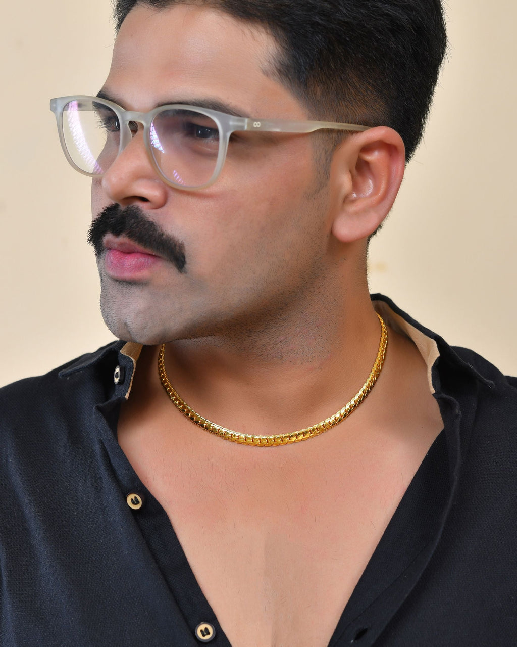 VOJ Gold Polished Stainless Steel Chain For Men - Distacart