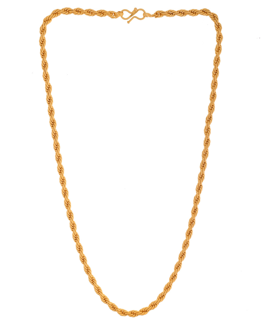 VOJ Gold Polished Twisted Stainless Steel Chain For Men - Distacart