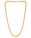 VOJ Gold Polished Twisted Stainless Steel Chain For Men - Distacart