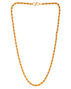 VOJ Gold Polished Twisted Stainless Steel Chain For Men - Distacart
