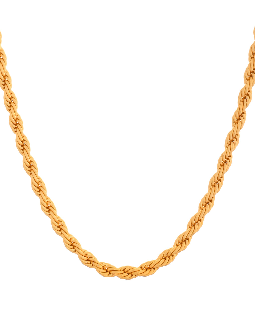 VOJ Gold Polished Twisted Stainless Steel Chain For Men - Distacart