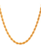 VOJ Gold Polished Twisted Stainless Steel Chain For Men - Distacart