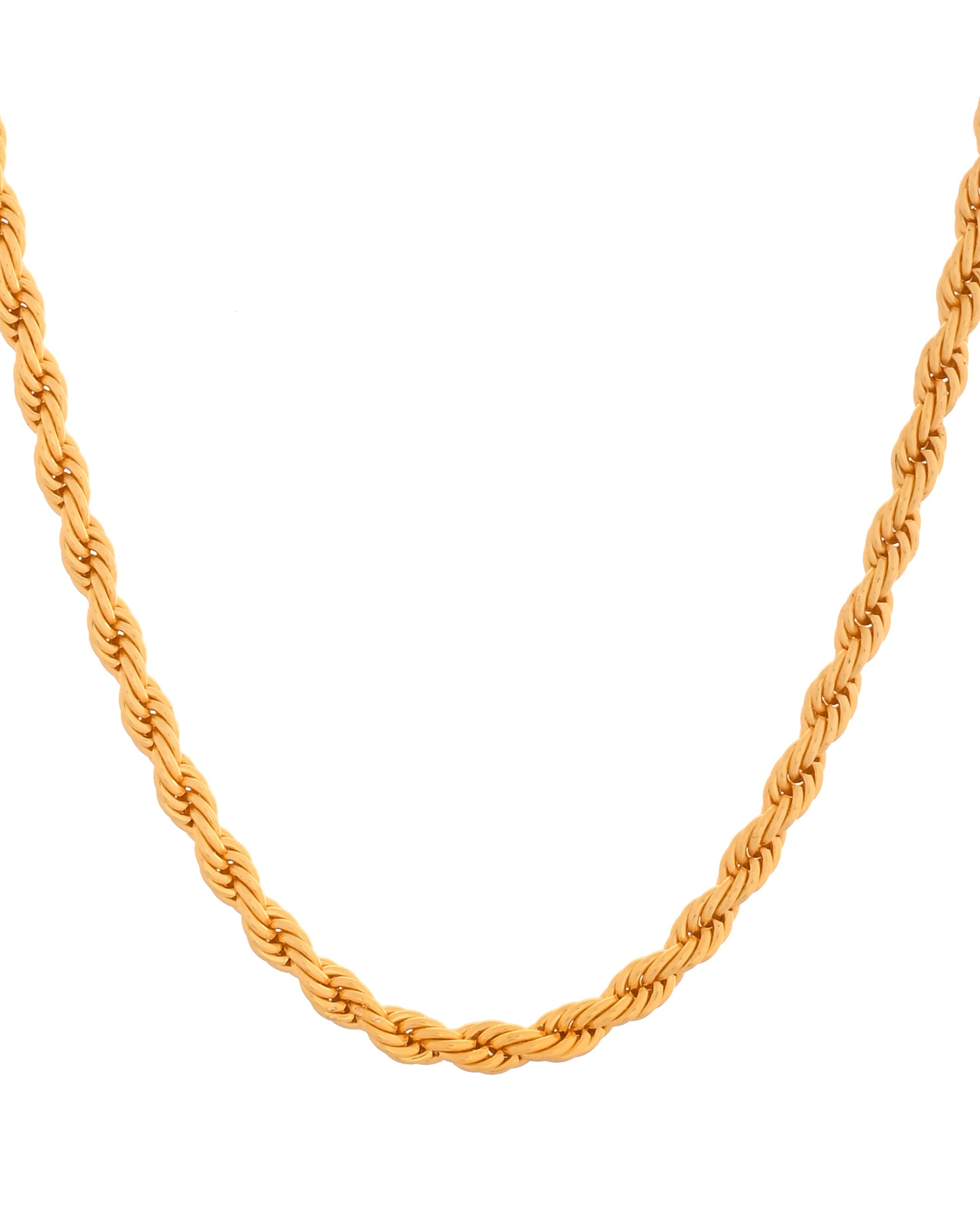 VOJ Gold Polished Twisted Stainless Steel Chain For Men - Distacart