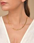 VOJ Gold Polished Geometrical Shaped Stainless Steel Chain For Women - Distacart