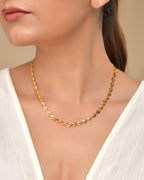 VOJ Gold Polished Geometrical Shaped Stainless Steel Chain For Women - Distacart