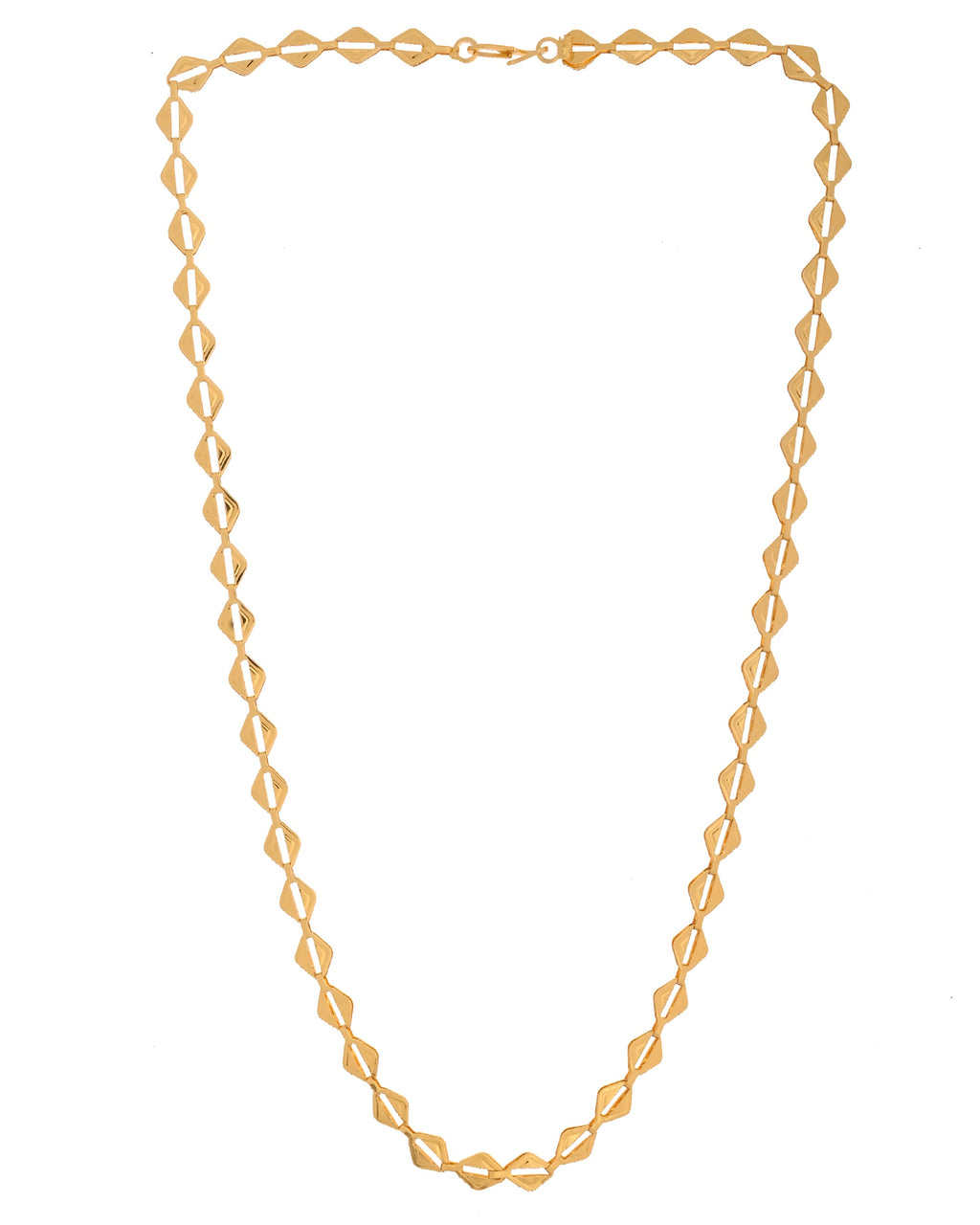 VOJ Gold Polished Geometrical Shaped Stainless Steel Chain For Women - Distacart