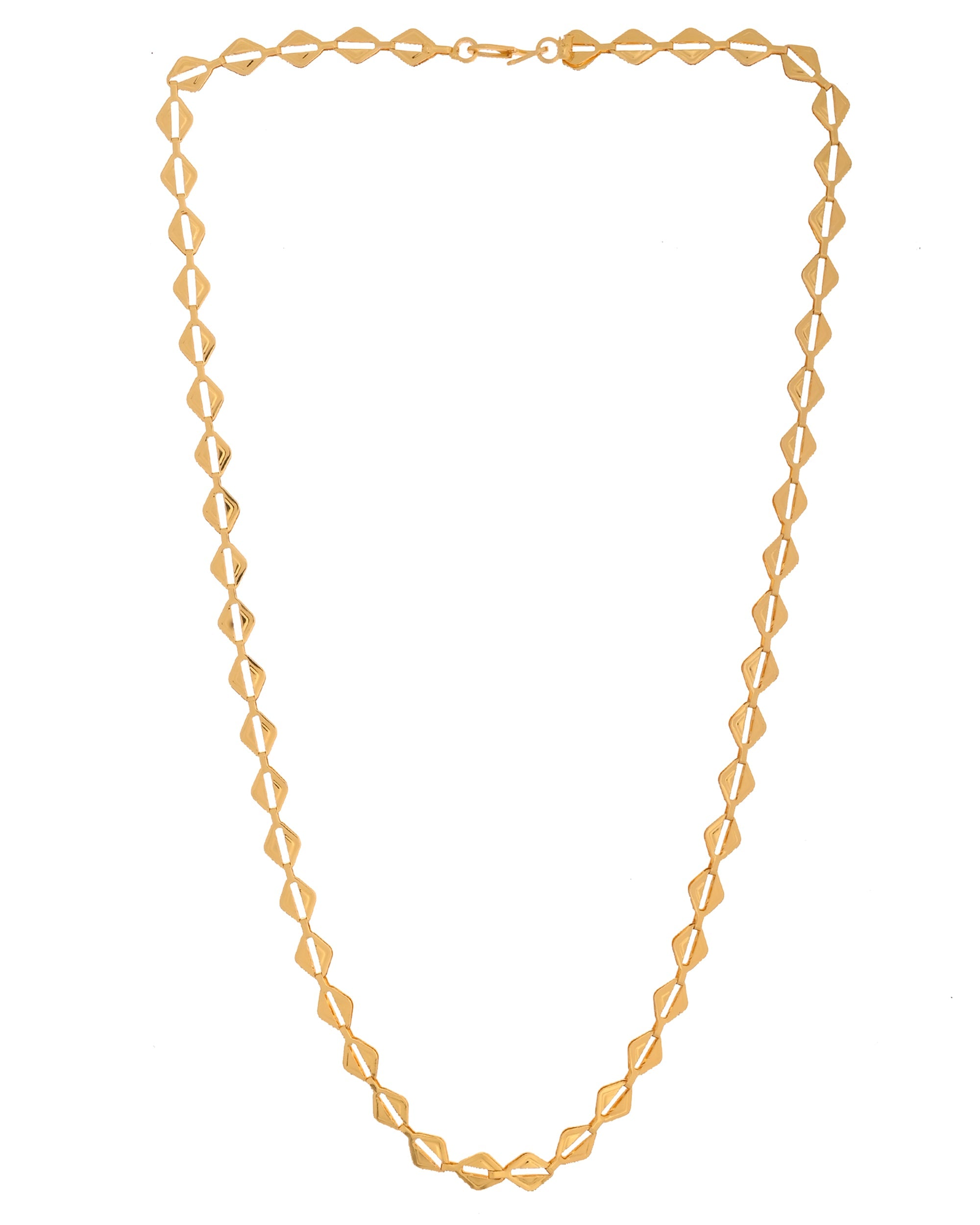 VOJ Gold Polished Geometrical Shaped Stainless Steel Chain For Women - Distacart
