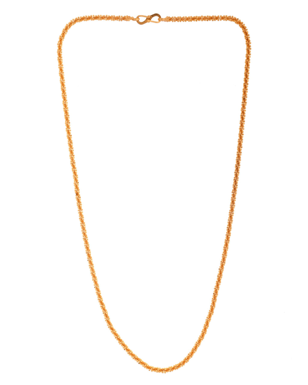 VOJ Men Gold Polished Twisted Stainless Steel Minimal Chain - Distacart
