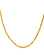VOJ Men Gold Polished Twisted Stainless Steel Minimal Chain - Distacart