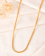 VOJ Men Gold Polished Twisted Stainless Steel Minimal Chain - Distacart