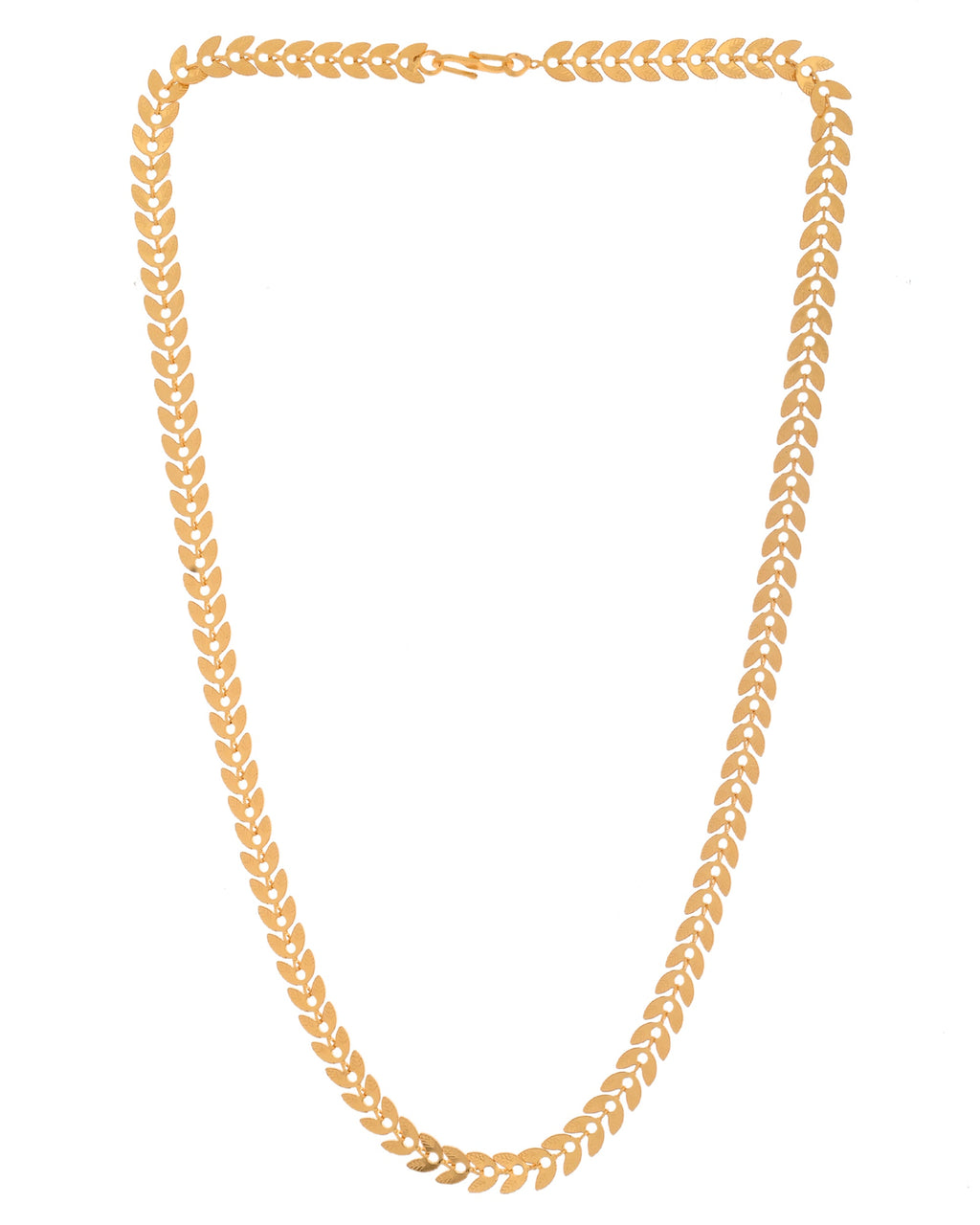 VOJ Gold Polished Filled Leaf Shaped Chain For Women - Distacart