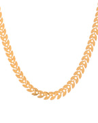VOJ Gold Polished Filled Leaf Shaped Chain For Women - Distacart