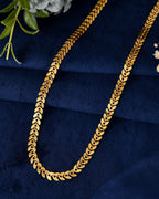 VOJ Gold Polished Filled Leaf Shaped Chain For Women - Distacart