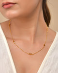 VOJ Gold Polished Minimal Designer Chain For Women - Distacart
