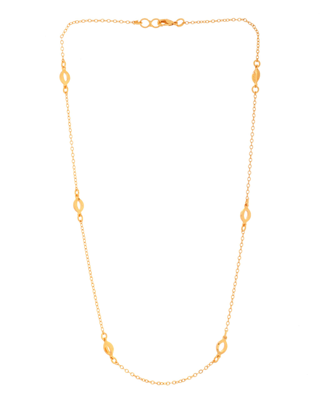VOJ Gold Polished Minimal Designer Chain For Women - Distacart