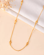 VOJ Gold Polished Minimal Designer Chain For Women - Distacart