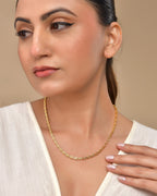 VOJ Gold Polished Oval Shaped Designer Chain For Women - Distacart