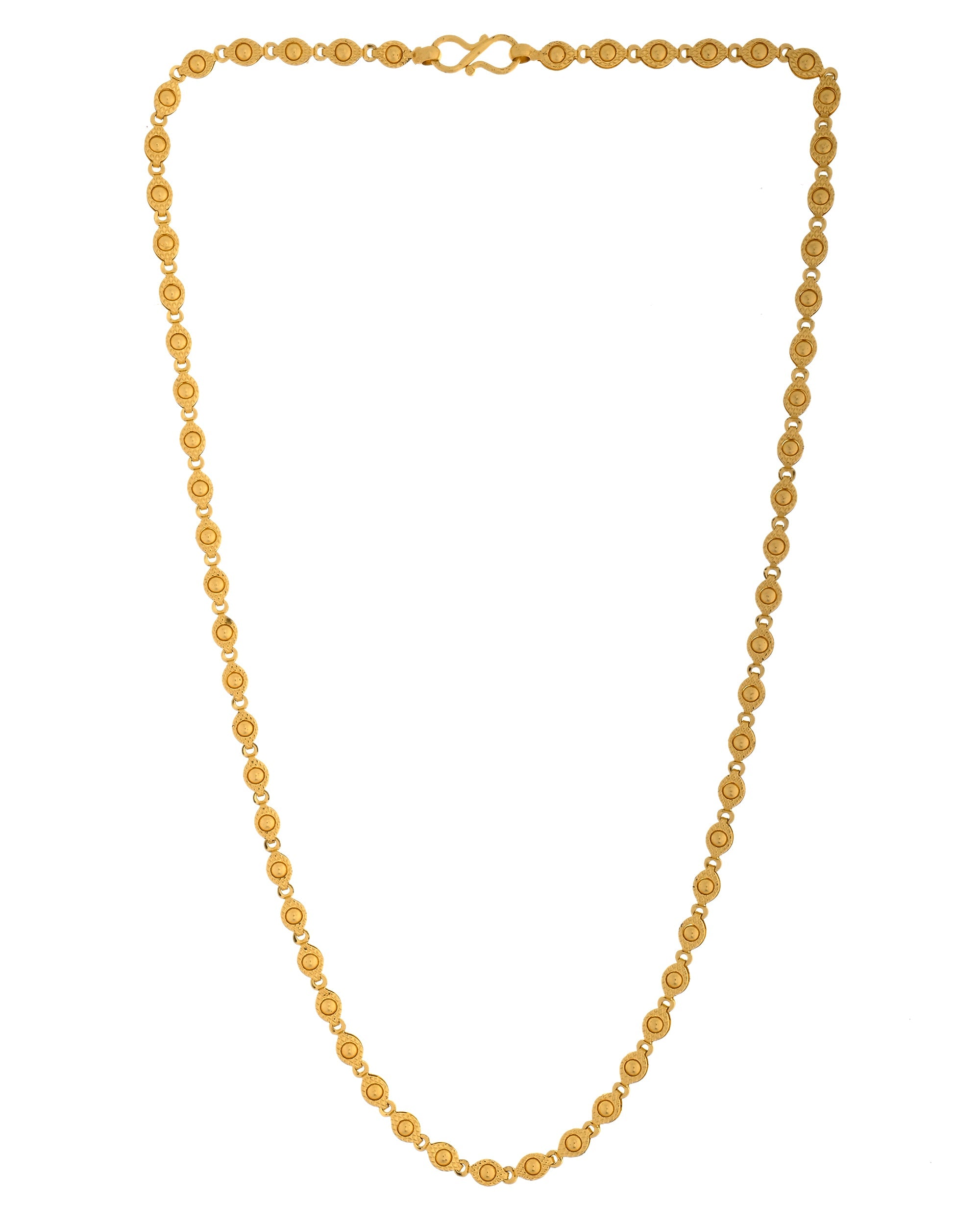 VOJ Gold Polished Oval Shaped Designer Chain For Women - Distacart
