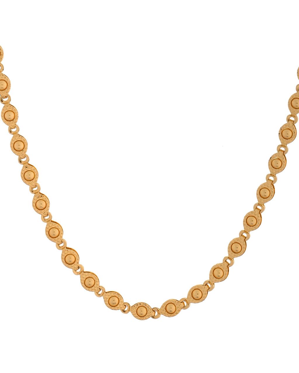 VOJ Gold Polished Oval Shaped Designer Chain For Women - Distacart