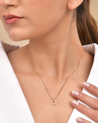 VOJ Rose Gold Polished Chain With Small Circular Pendant - Distacart