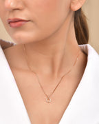VOJ Rose Gold Polished Chain With Small Circular Pendant - Distacart