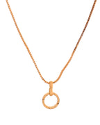 VOJ Rose Gold Polished Chain With Small Circular Pendant - Distacart