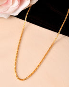 VOJ Women Gold Polished Stainless Steel Simple Chain - Distacart