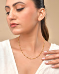 VOJ Stainless Steel Dual Toned Ball Chain For Women - Distacart