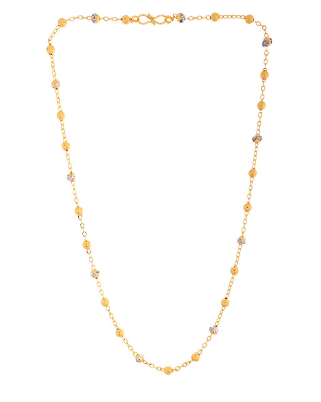 VOJ Stainless Steel Dual Toned Ball Chain For Women - Distacart