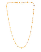 VOJ Stainless Steel Dual Toned Ball Chain For Women - Distacart