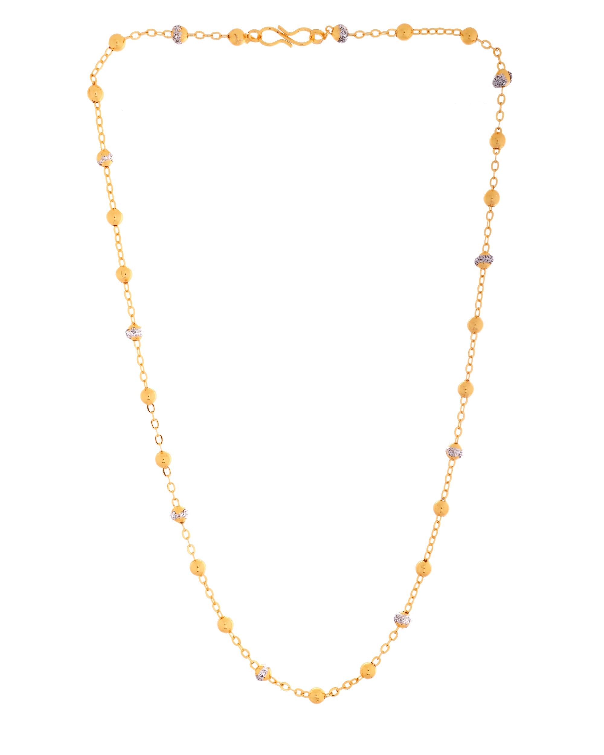 VOJ Stainless Steel Dual Toned Ball Chain For Women - Distacart