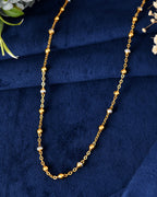 VOJ Stainless Steel Dual Toned Ball Chain For Women - Distacart
