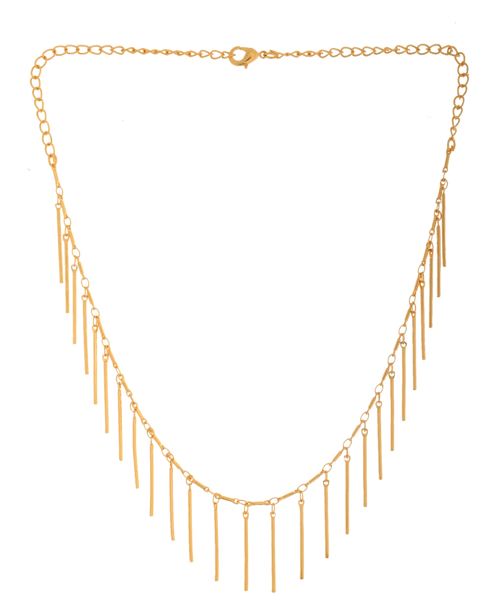 VOJ Women Gold Polished Statement Necklace - Distacart