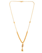 VOJ Rose Gold Polished Ad Studded Round Pendant With Chain - Distacart