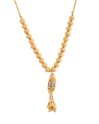 VOJ Rose Gold Polished Ad Studded Round Pendant With Chain - Distacart